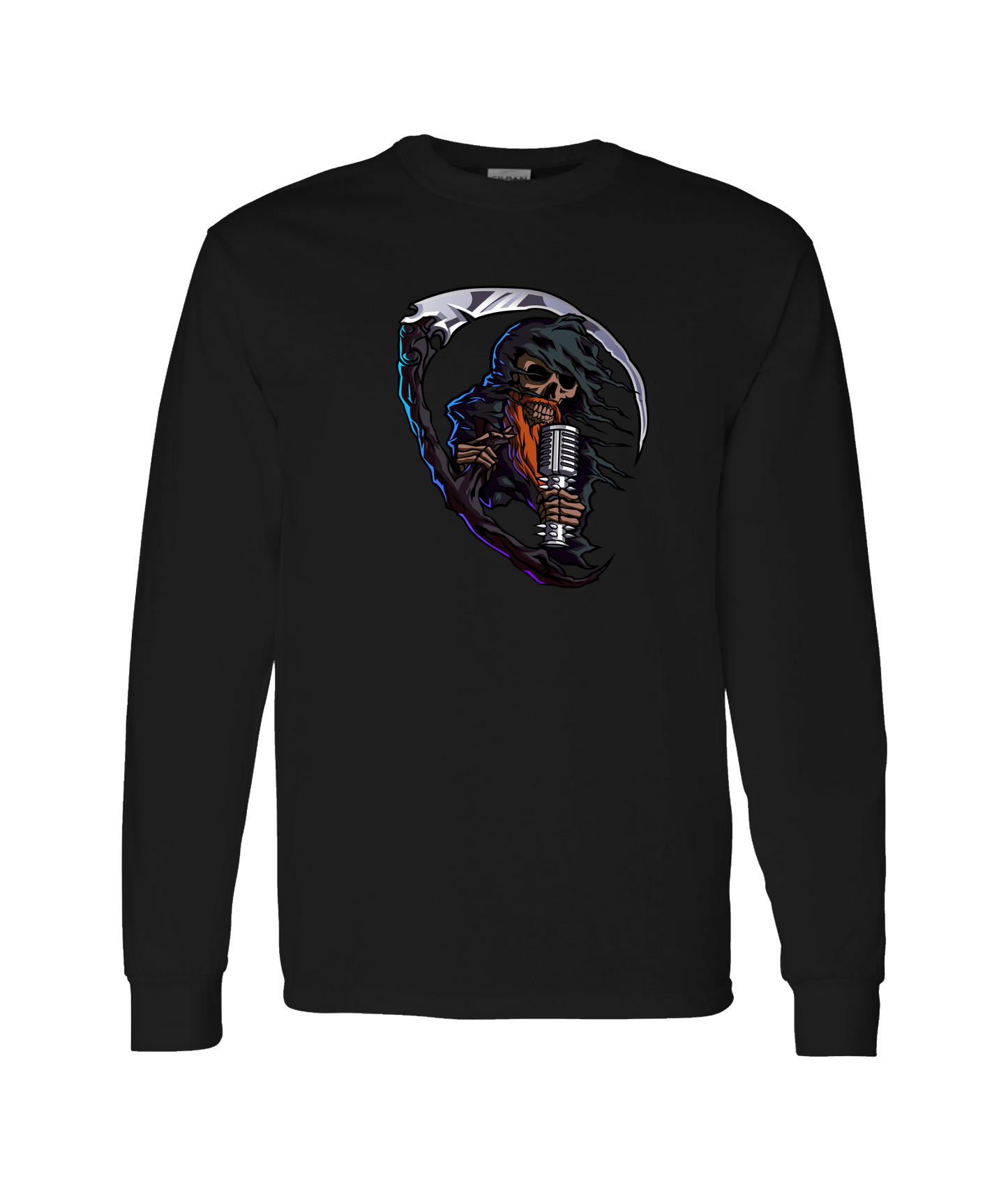 Grim Beard Productions - Grim Reaper - Black Long Sleeve T