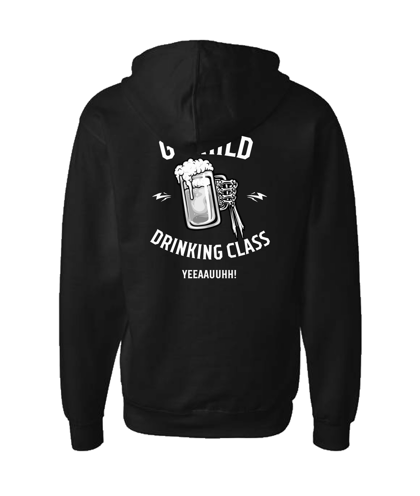 V-GCHTOP - DRINKING CLASS - Black Zip Up Hoodie