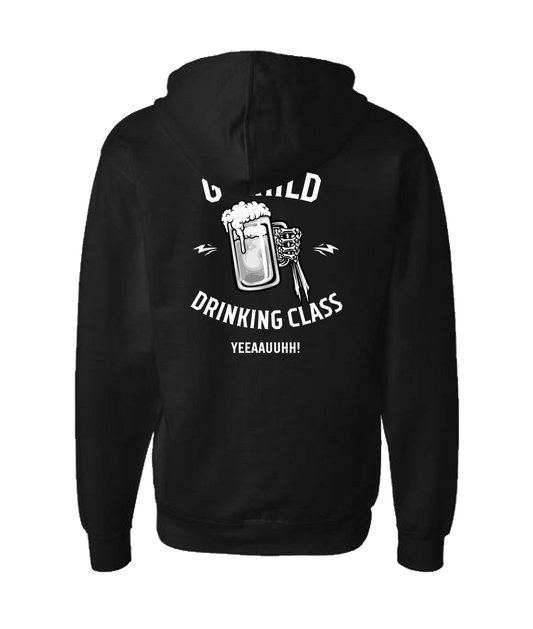 V-GCHTOP - DRINKING CLASS - Black Zip Up Hoodie