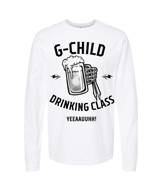 V-GCHTOP - DRINKING CLASS - White Long Sleeve T