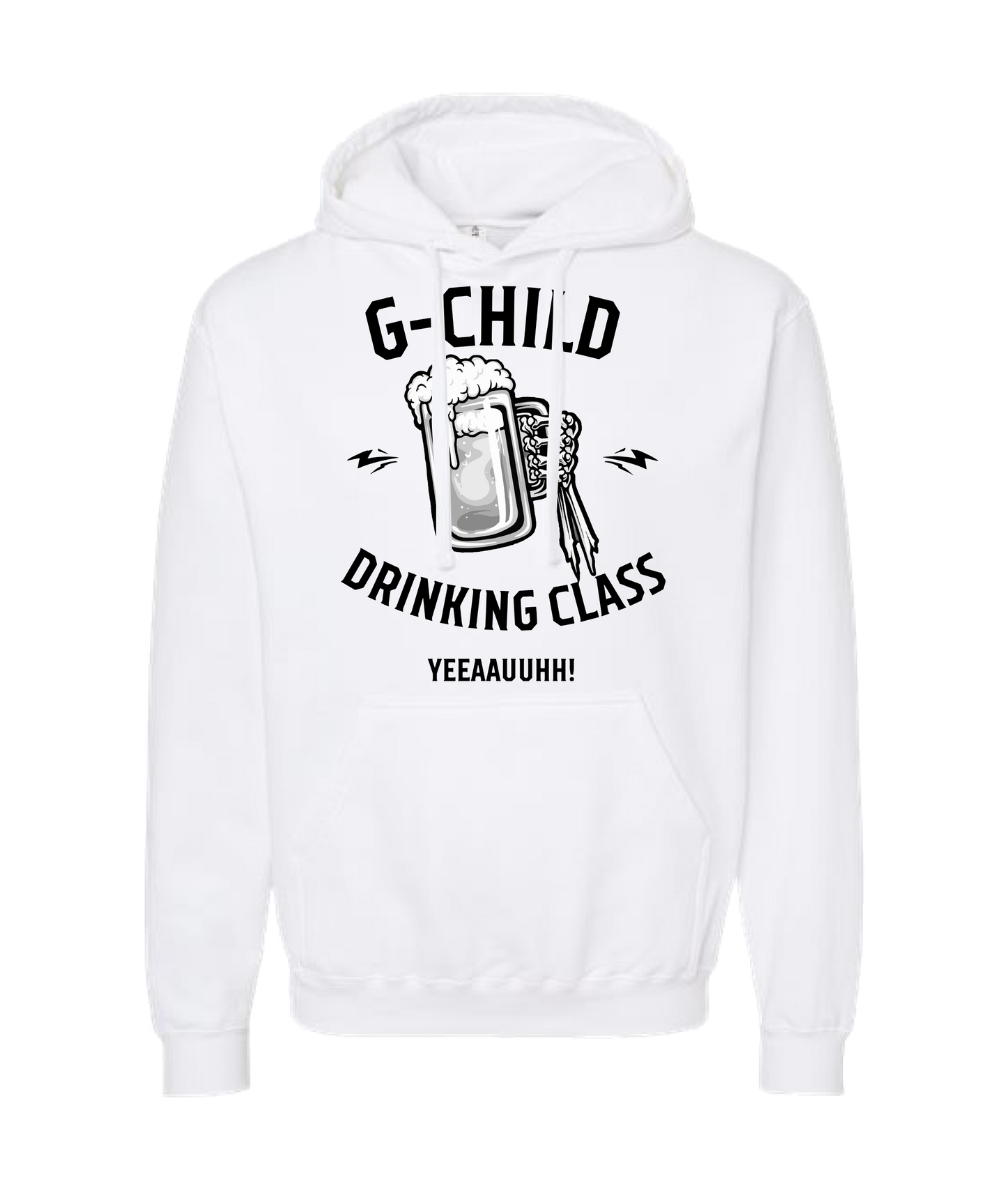 V-GCHTOP - DRINKING CLASS - White Hoodie