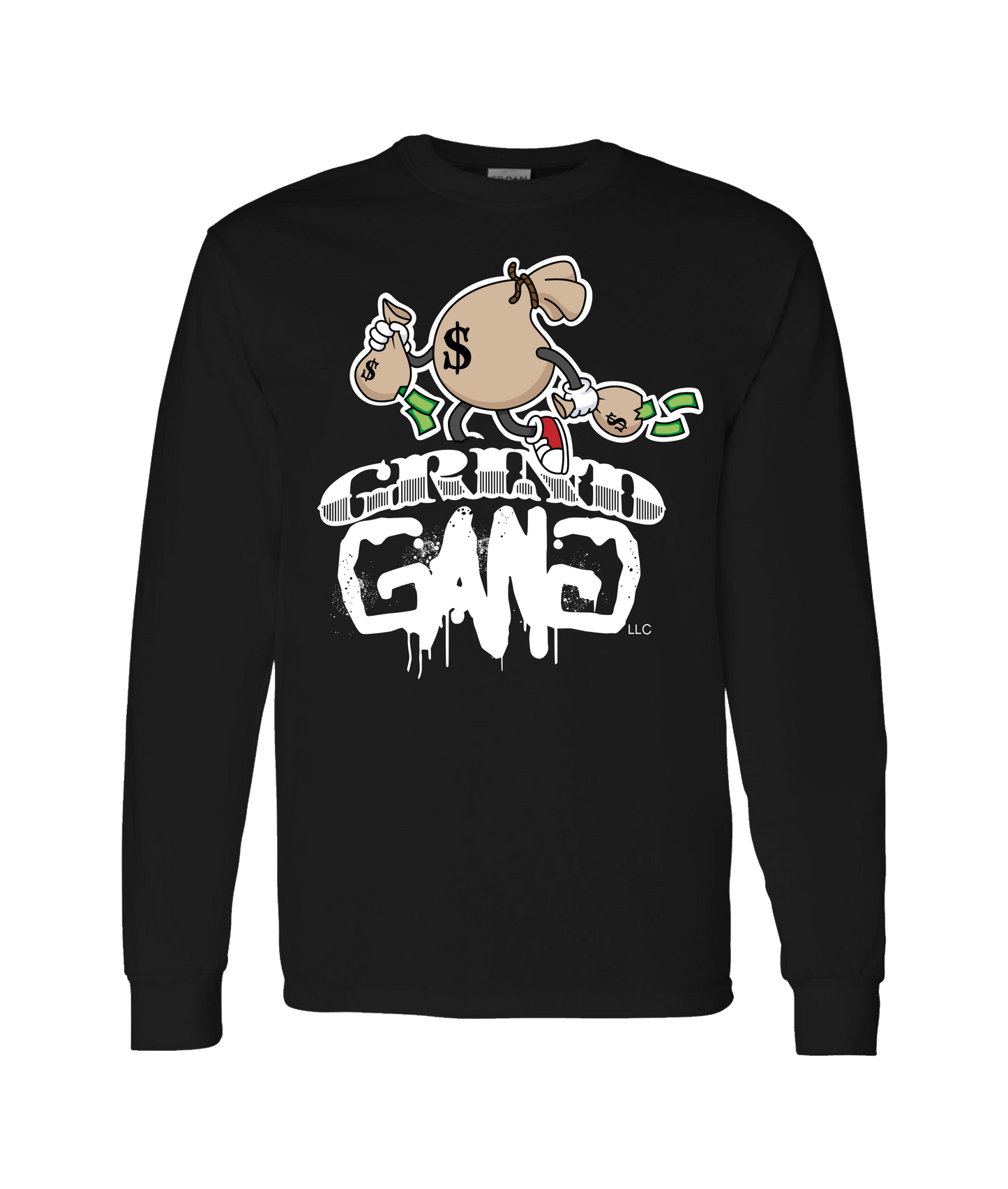 V-GGETOP - DESIGN 3 - Black Long Sleeve T