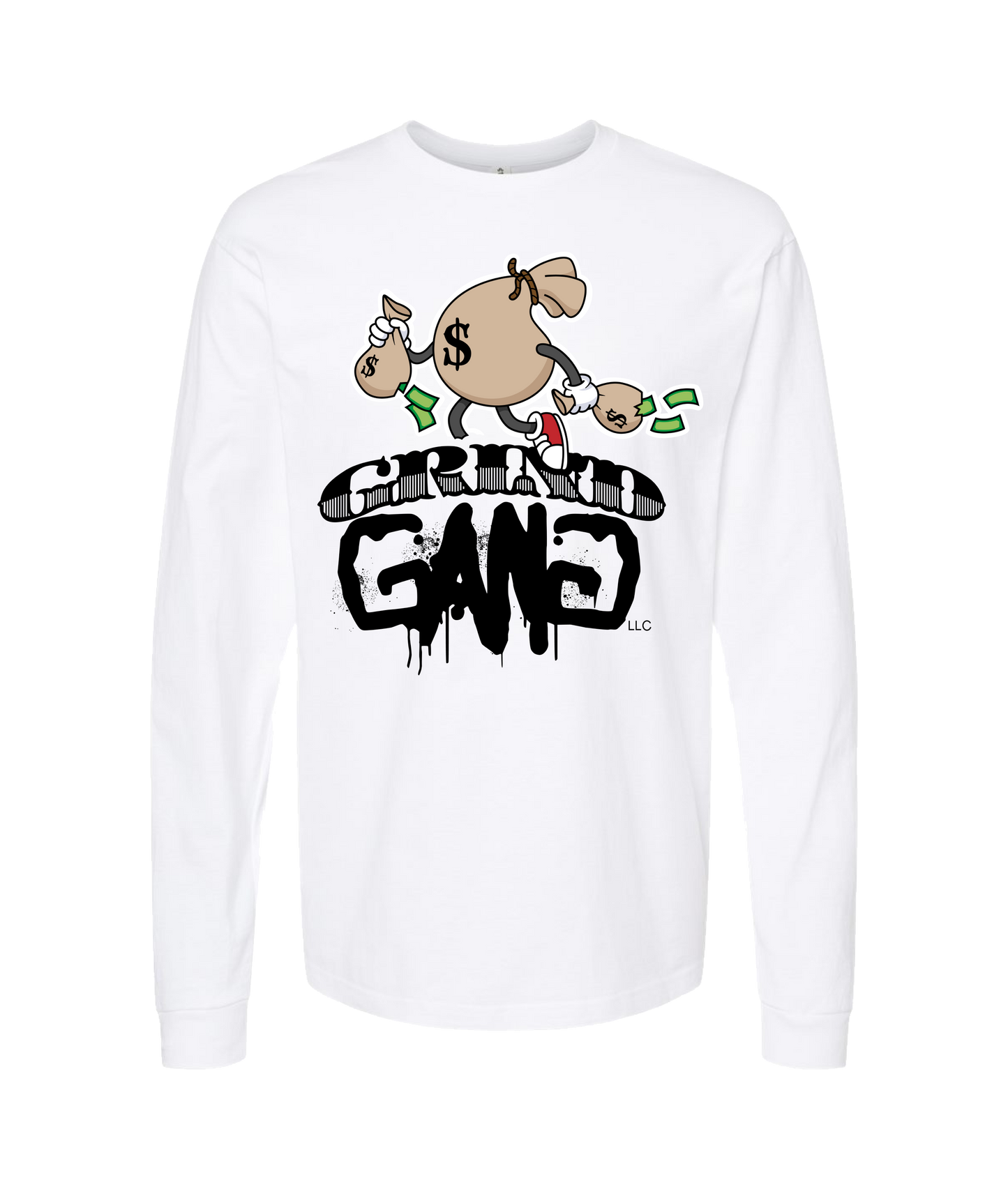 V-GGETOP - DESIGN 3 - White Long Sleeve T