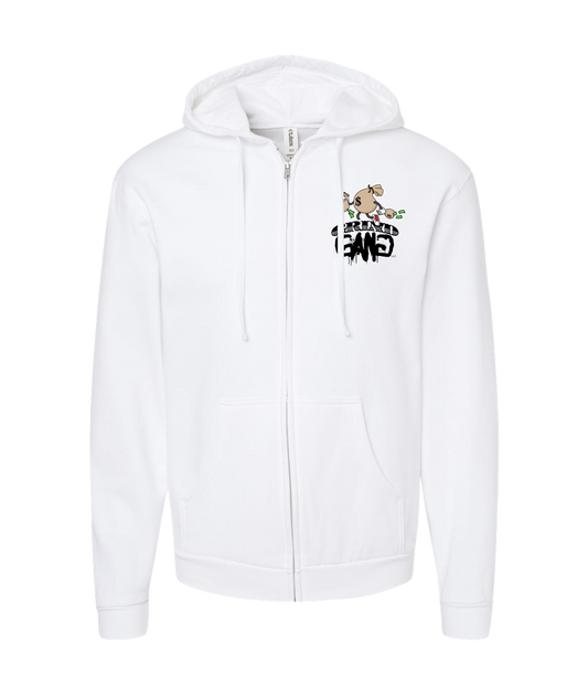 V-GGETOP - DESIGN 3 - White Zip Up Hoodie