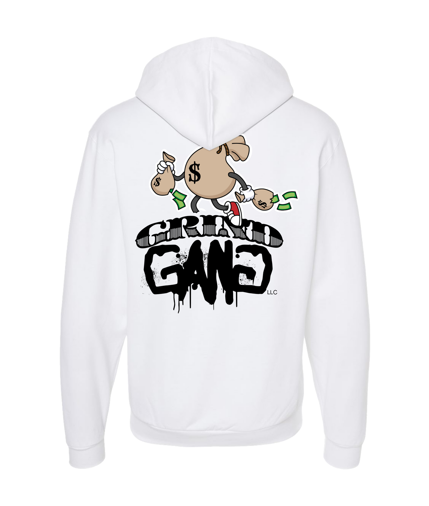 V-GGETOP - DESIGN 3 - White Zip Up Hoodie