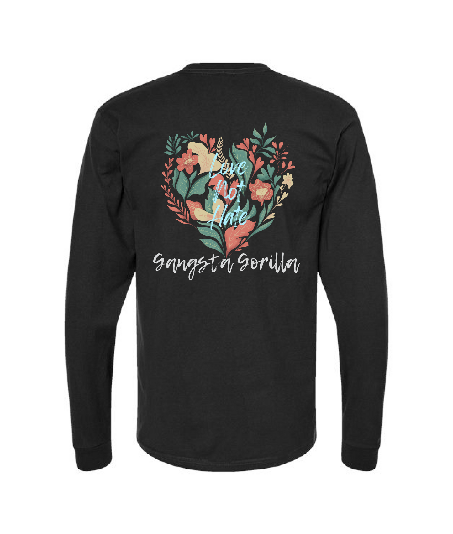 V-GGEATOP - LOVE NOT HATE - Black Long Sleeve T