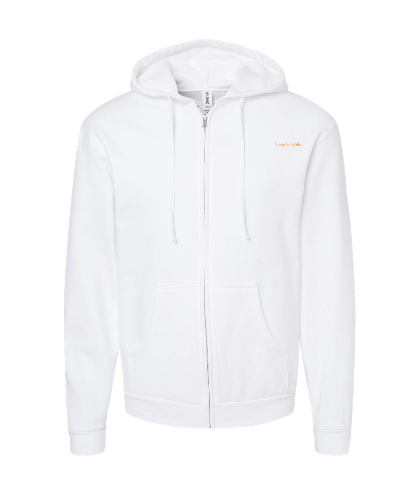 V-GGEATOP - LOVE NOT HATE - White Zip Up Hoodie