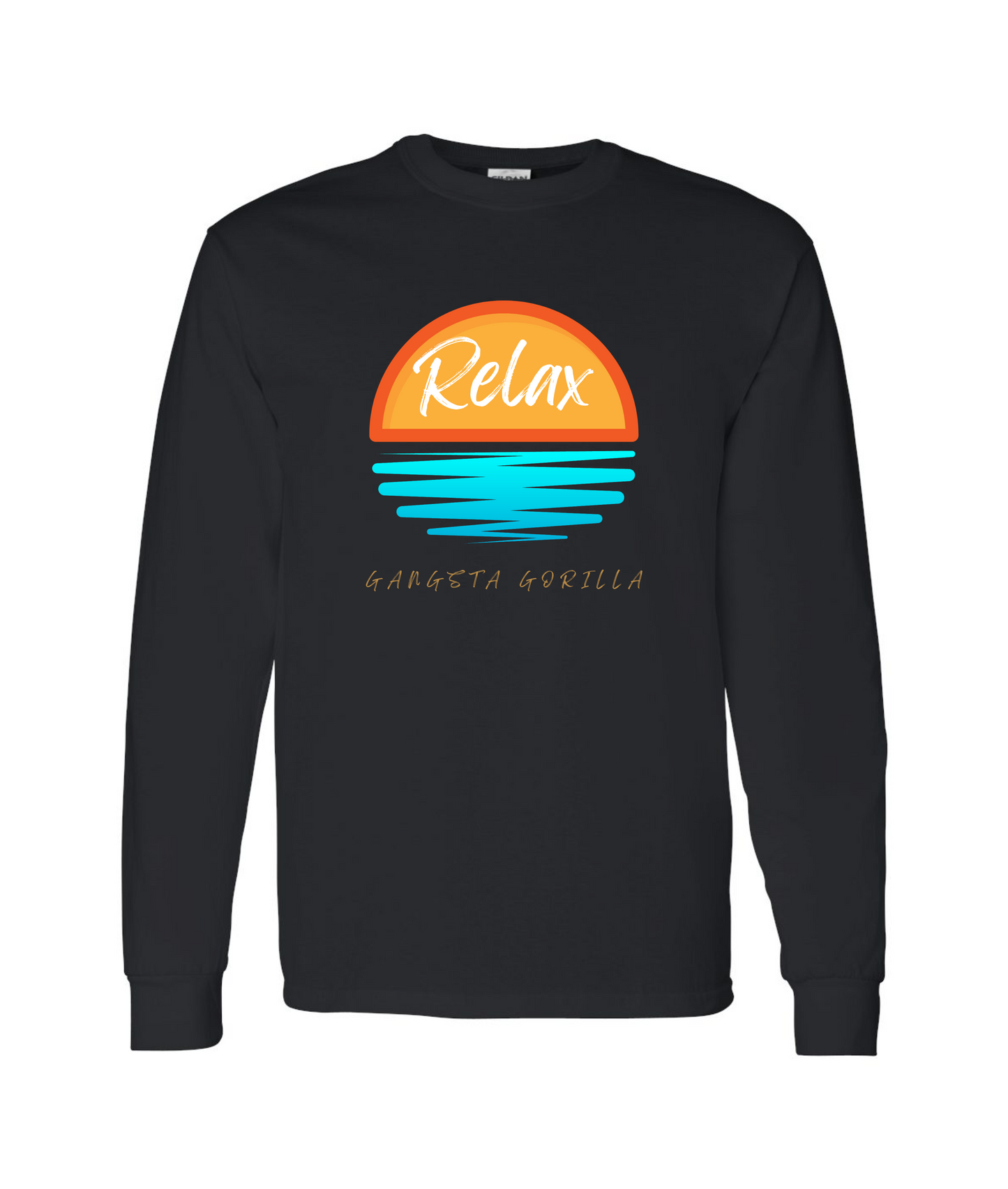 Gangsta Gorilla Extracts and Apparel - RELAX - Black Long Sleeve T