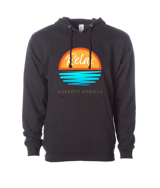 V-GGEATOP - RELAX - Black Hoodie