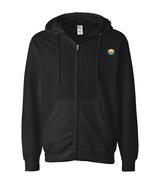 V-GGEATOP - RELAX - Black Zip Up Hoodie