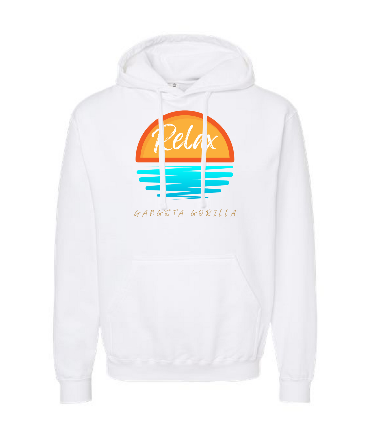 V-GGEATOP - RELAX - White Hoodie