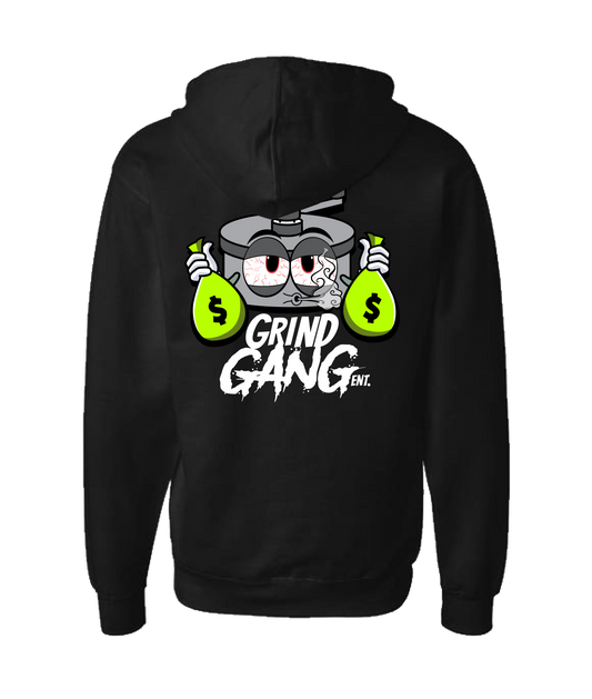 GRIND GANG ENT. LLC - SILVER GRINDER - Black Zip Up Hoodie