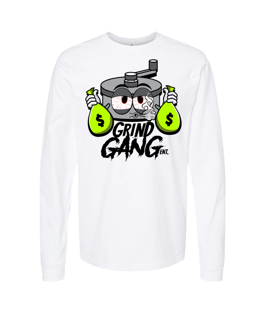 GRIND GANG ENT. LLC - SILVER GRINDER - White Long Sleeve T