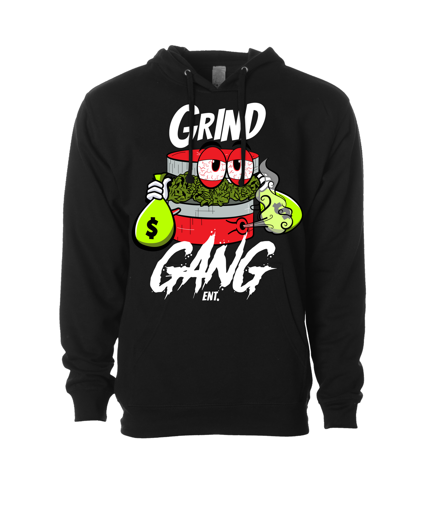 GRIND GANG ENT. LLC - RED GRINDER - Black Long Sleeve T