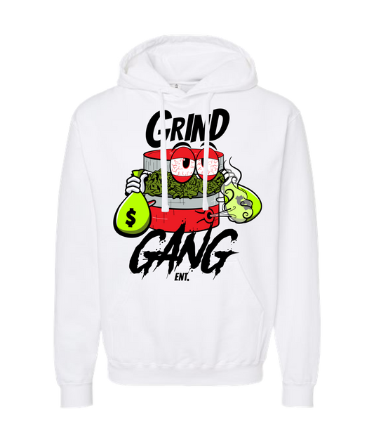 GRIND GANG ENT. LLC - RED GRINNDER - White Hoodie