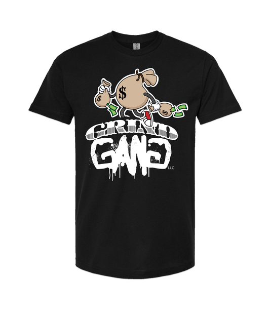 GRIND GANG ENT. LLC - MONEY BAG LOGO 1 - Black T-Shirt