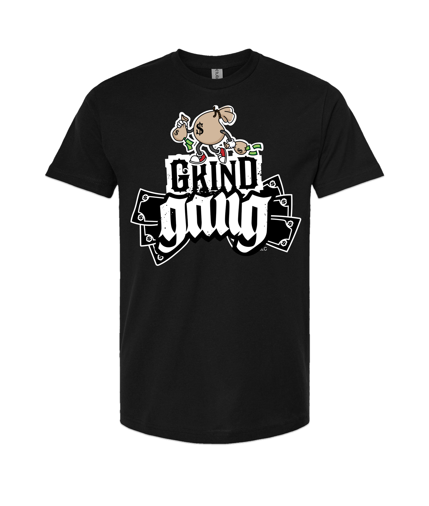 GRIND GANG ENT. LLC - MONEY BAG LOGO 2 - Black T-Shirt