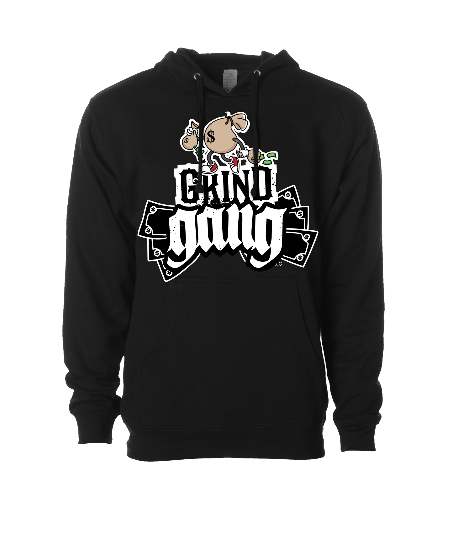 GRIND GANG ENT. LLC - MONEY BAG LOGO 2 - Black Hoodie