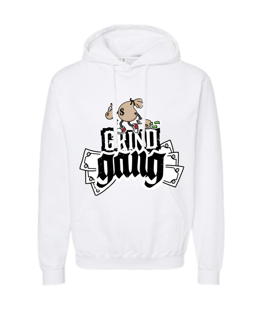 GRIND GANG ENT. LLC - MONEY BAG LOGO 2 - White Hoodie