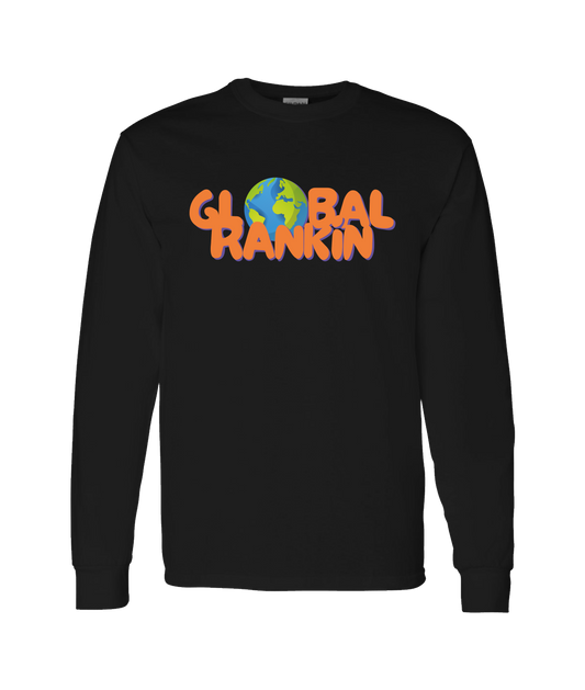 Global Rankin - Orange Logo - Black Long Sleeve T