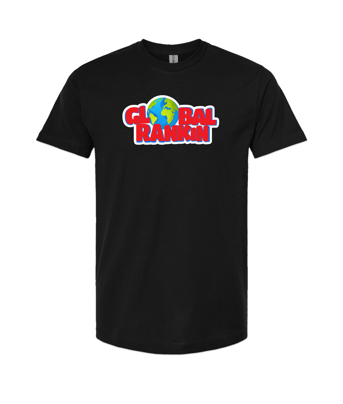 Global Rankin - Red Logo - Black T-Shirt