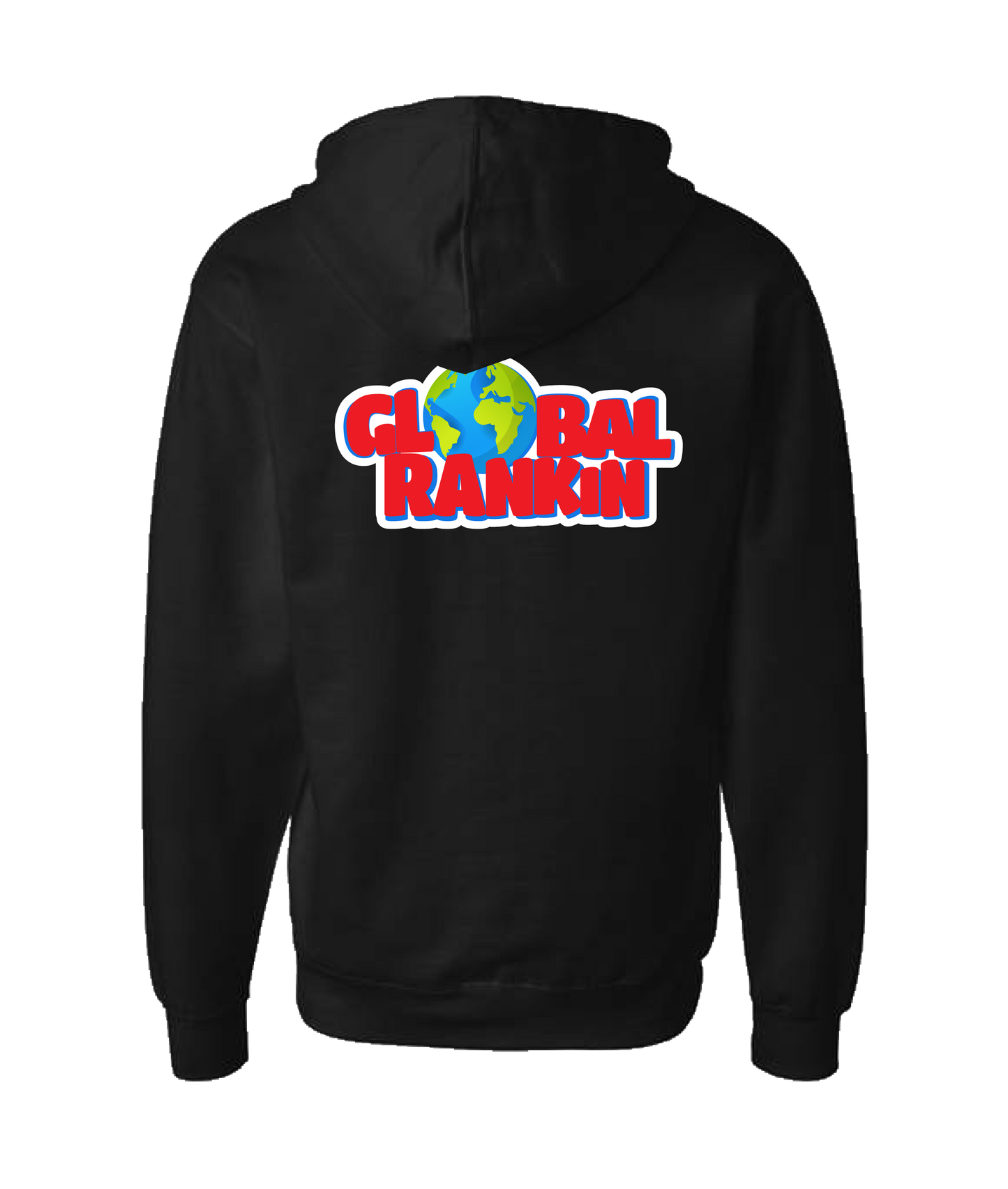 Global Rankin - Red Logo - Black Zip Up Hoodie