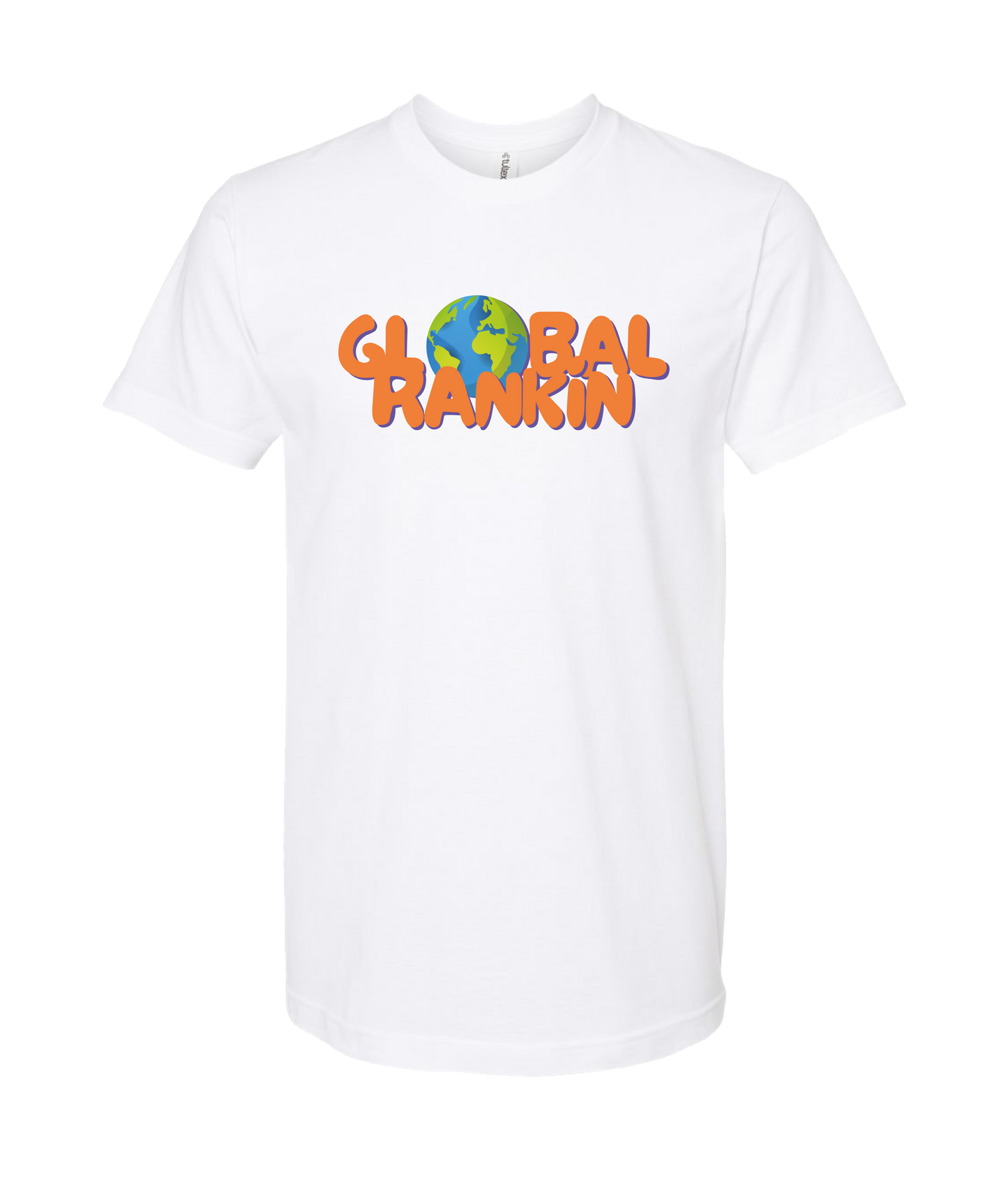 Global Rankin - Orange Logo - White T Shirt