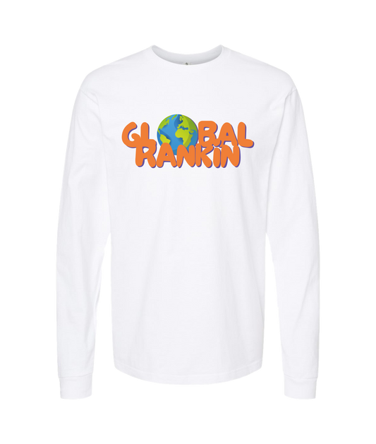 Global Rankin - Orange Logo - White Long Sleeve T