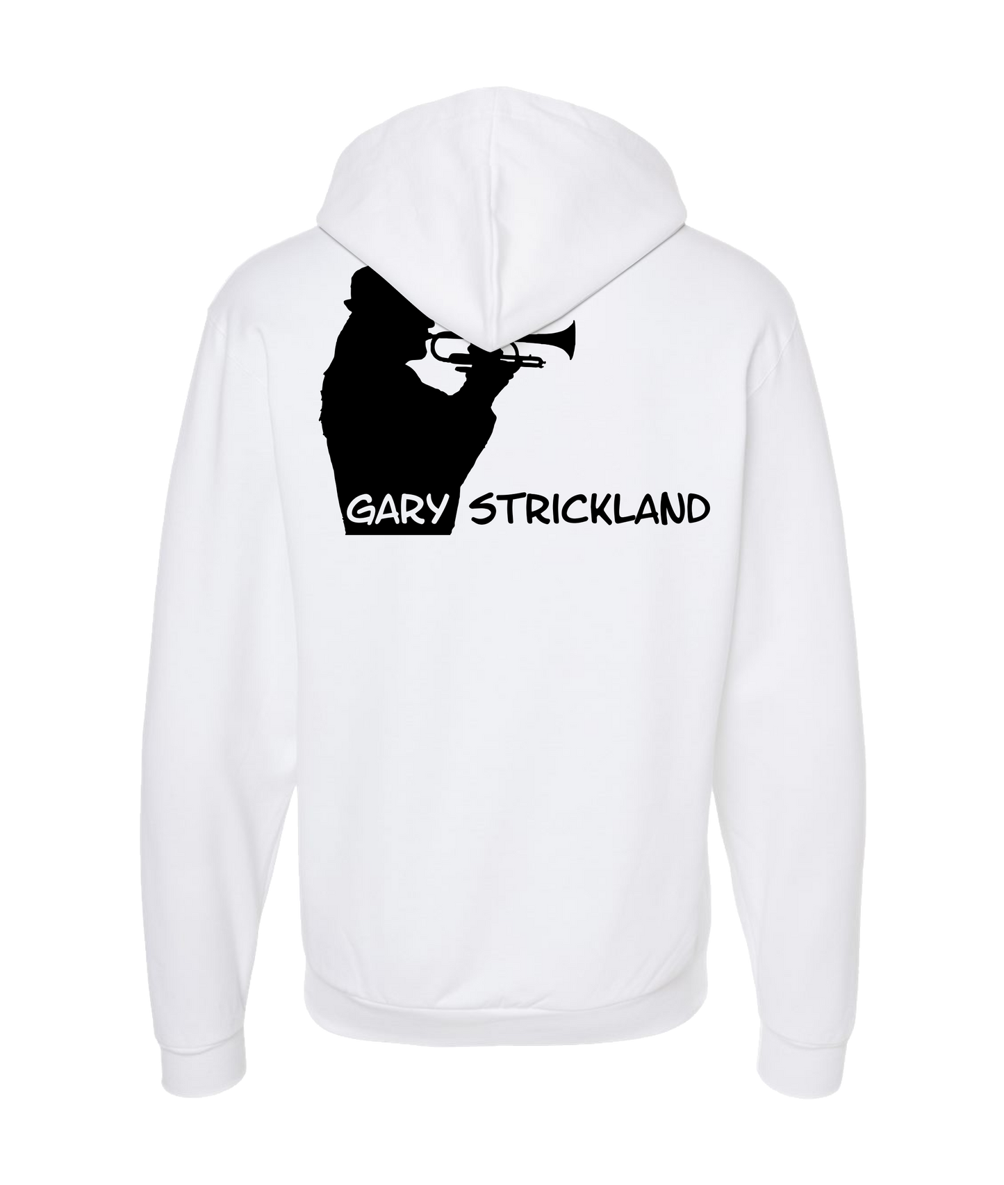 garystricklandmusic - Logo - White Zip Up Hoodie