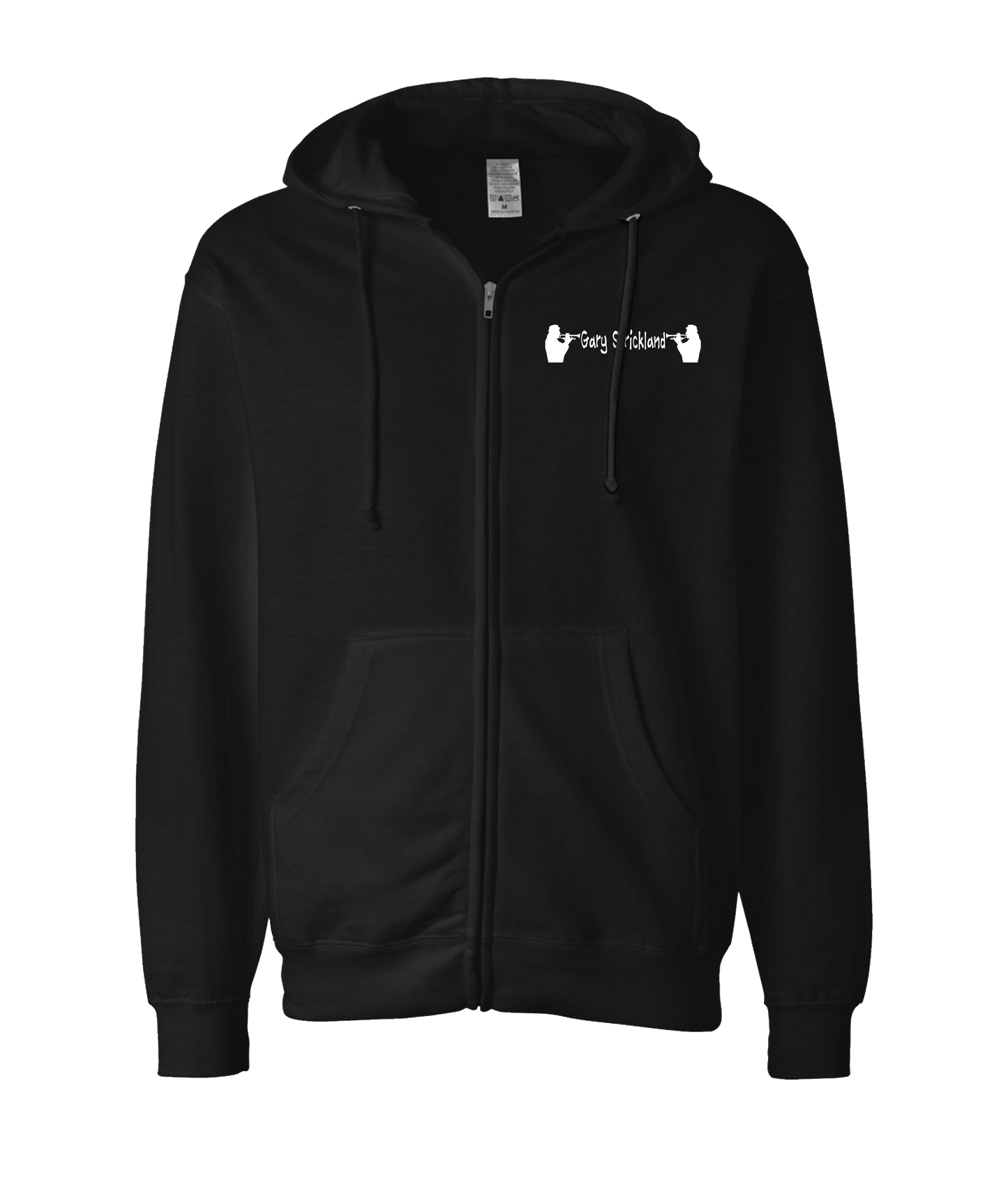 garystricklandmusic - Logo 1 - Black Zip Up Hoodie