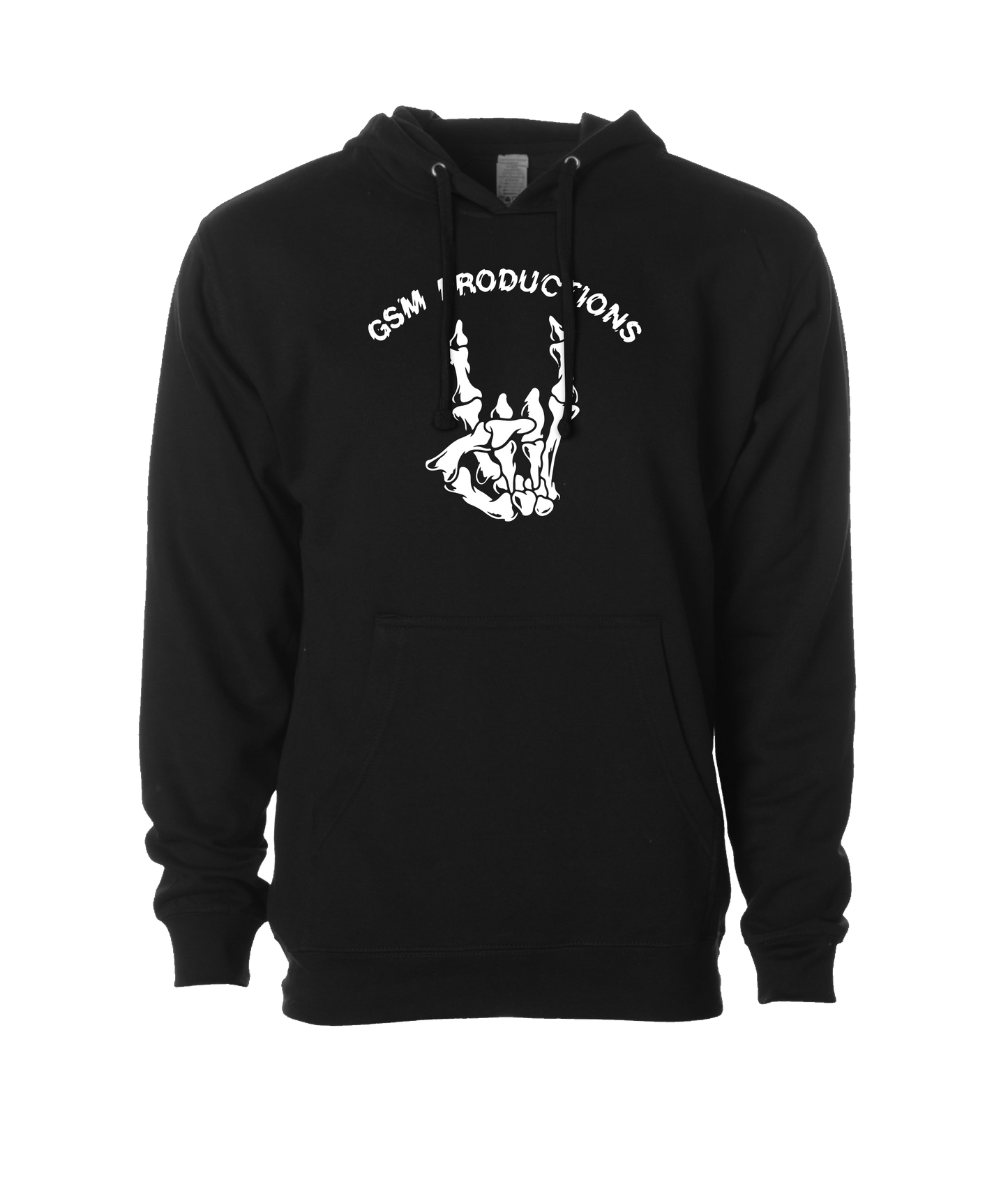 GSM Productions - Skeleton Horns Logo - Black Hoodie
