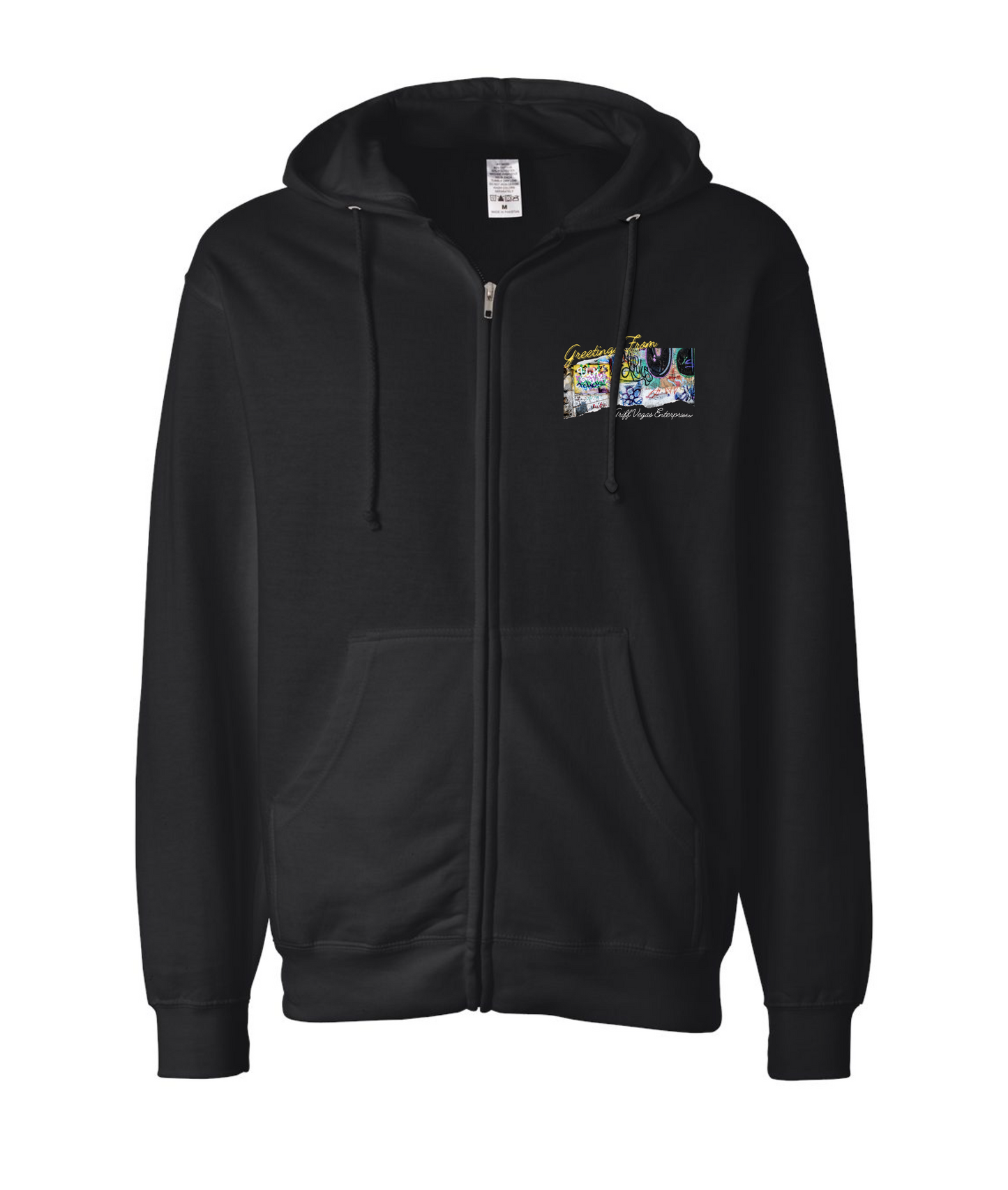 Griff Vegas Enterprise Greeting Black Zip Hoodie