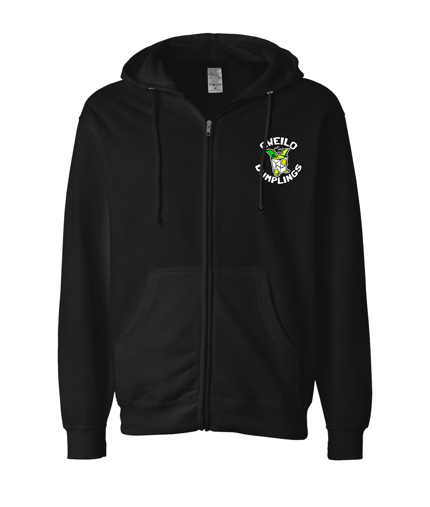 V-GWETOP - NOM NOM - Black Zip Up Hoodie