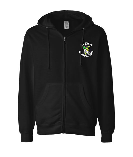 V-GWETOP - NOM NOM - Black Zip Up Hoodie