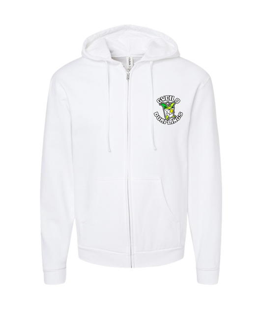V-GWETOP - NOM NOM - White Zip Up Hoodie