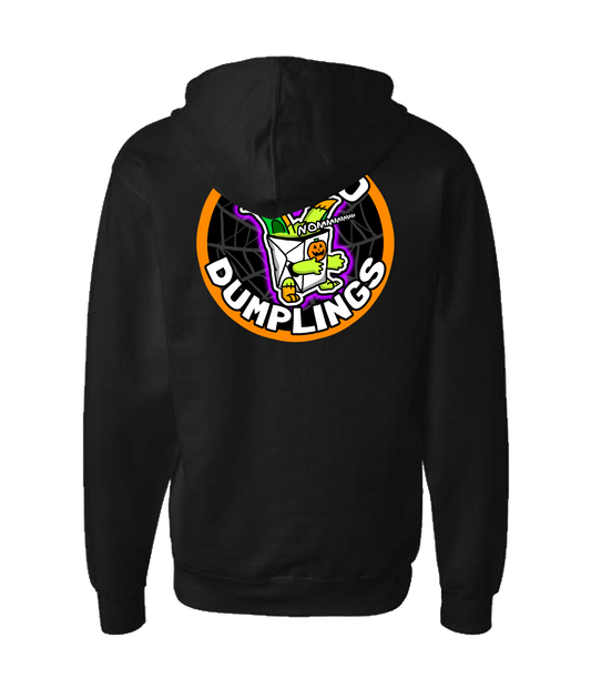 V-GWETOP - SPOOKY DUMPLINGS - Black Zip Up Hoodie