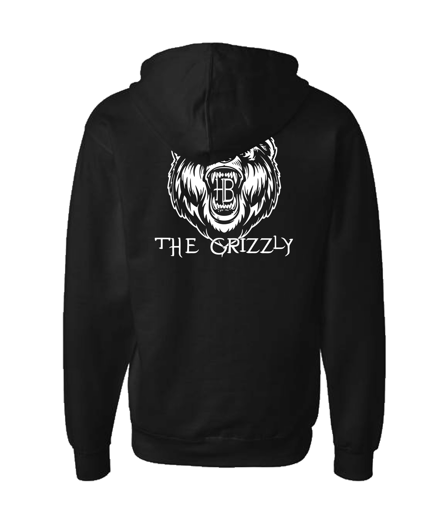 HB The Grizzly - Bear Logo - Black Zip Up Hoodie