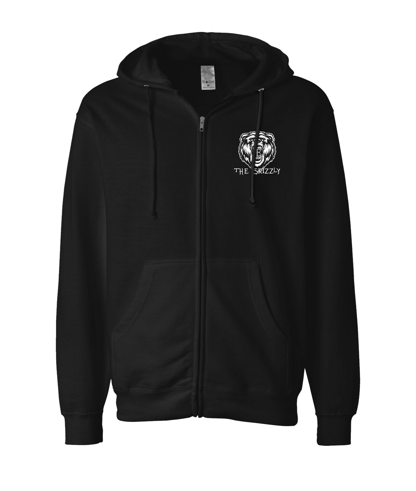 HB The Grizzly - Bear Logo - Black Zip Up Hoodie
