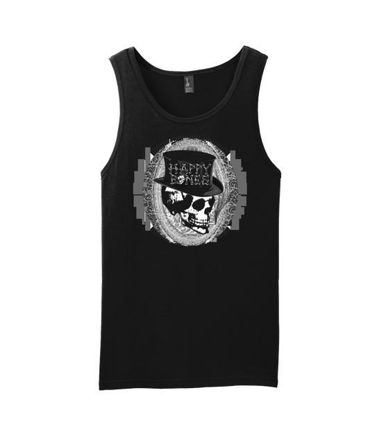 Happy Bones Jones - Smoking Skull - Black Tank Top