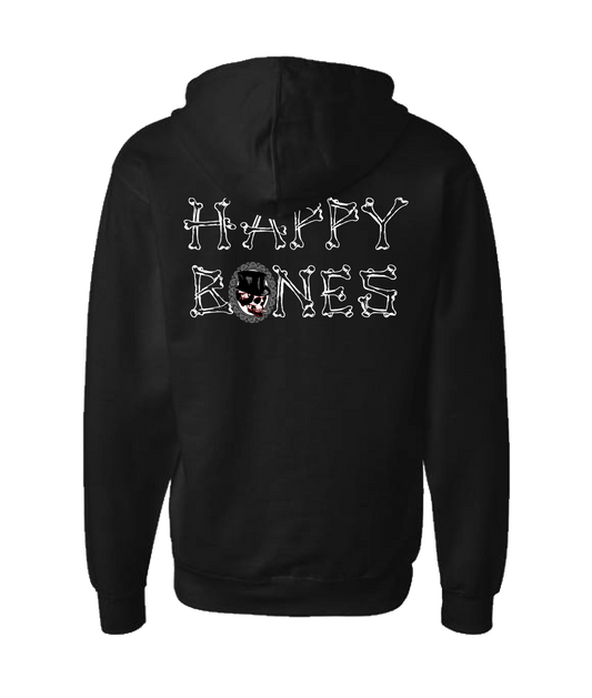 Happy Bones Jones - BONES - Black Zip Up Hoodie