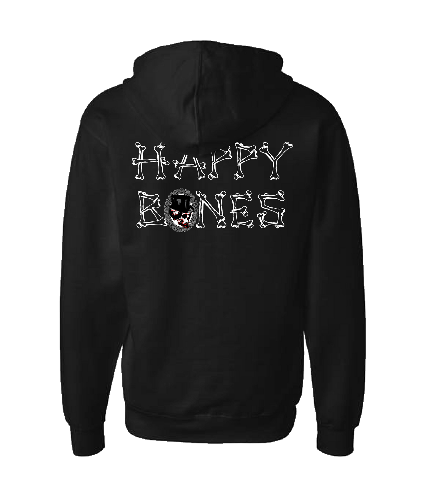 Happy Bones Jones - BONES - Black Zip Up Hoodie