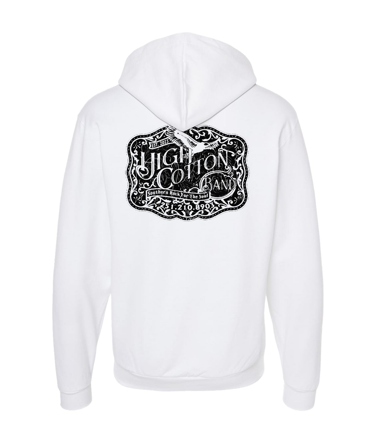 High Cotton - HC Logo DK - White Zip Up Hoodie