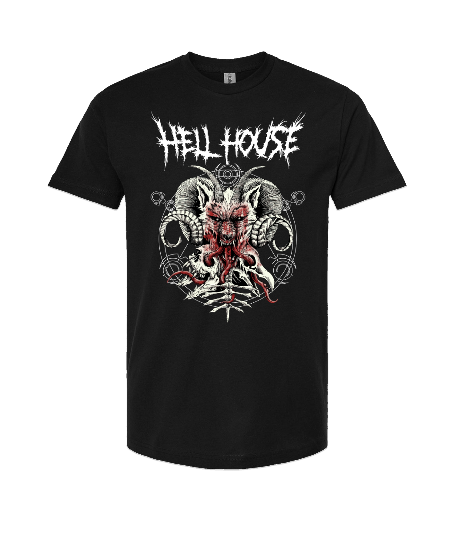 V-HELLTOP - WOLFHORN - Black T-Shirt