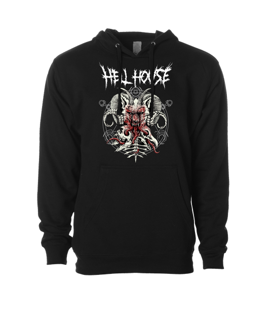 V-HELLTOP - WOLFHORN - Black Hoodie