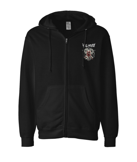 V-HELLTOP - WOLFHORN - Black Zip Up Hoodie