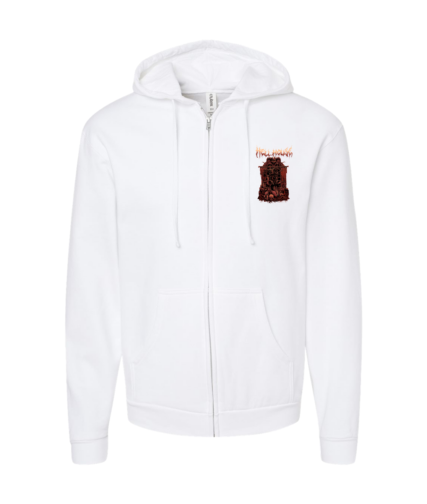 V-HELLTOP - GIRLGOAT - White Zip Up Hoodie