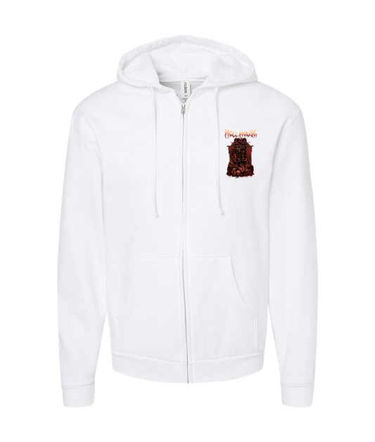 V-HELLTOP - GIRLGOAT - White Zip Up Hoodie