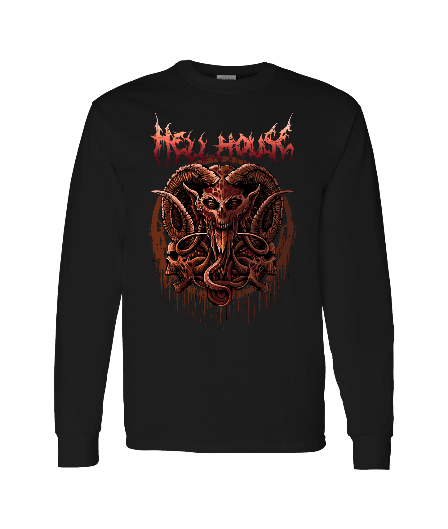 Hellhouse crypt - LORDSKVLL - Black Long Sleeve T