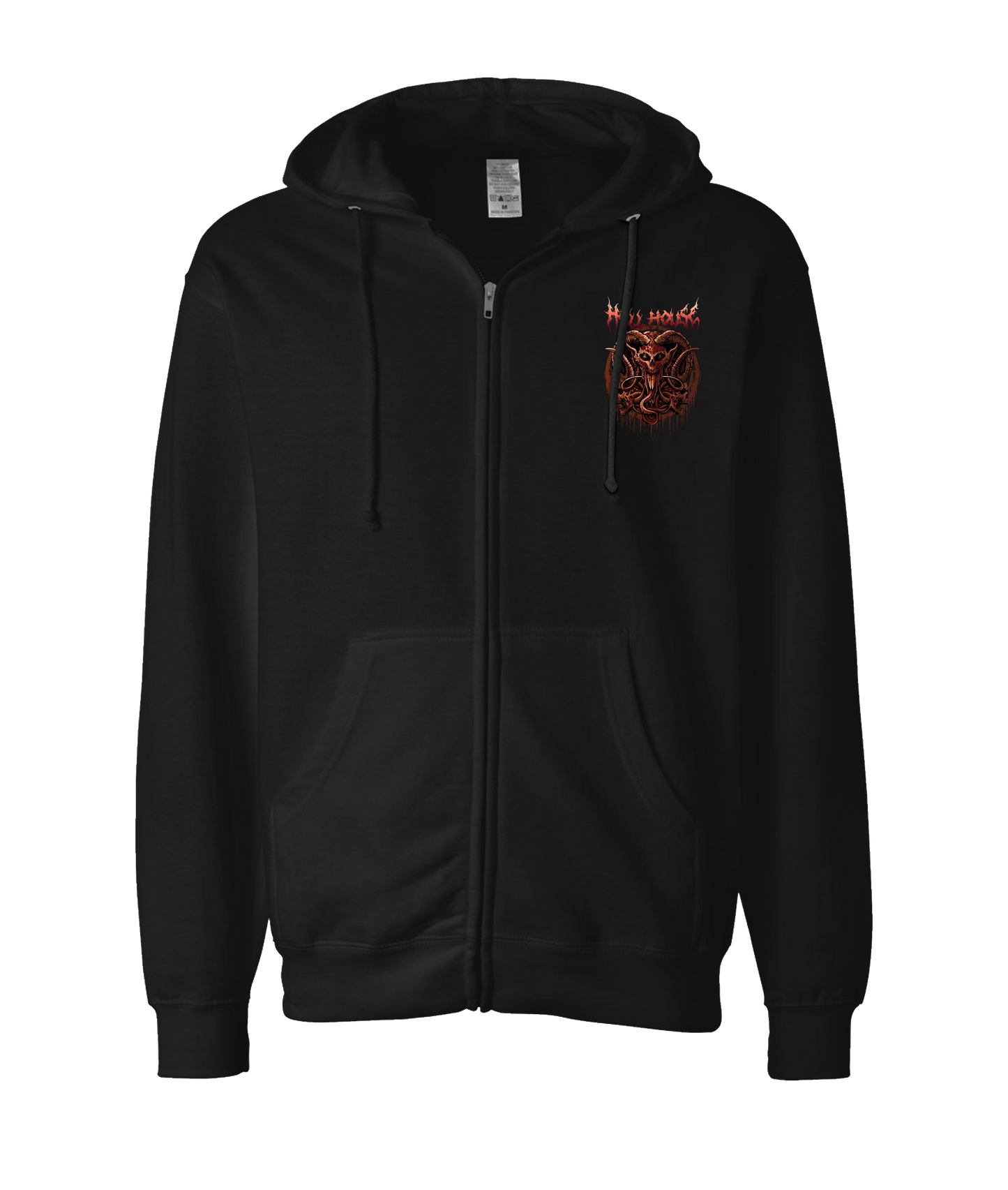 V-HELLTOP - LORDSKVLL - Black Zip Up Hoodie