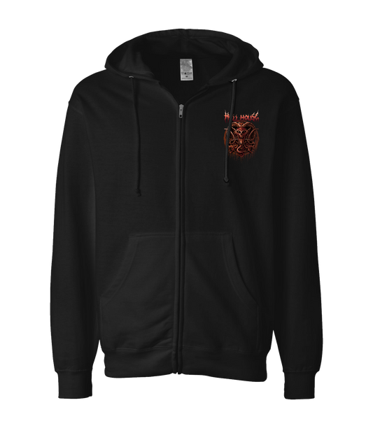 V-HELLTOP - LORDSKVLL - Black Zip Up Hoodie